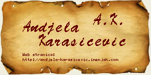 Anđela Karašićević vizit kartica